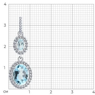 Подвеска Diamant 94-330-02046-1 вес 1.85 г серебро, топаз, фианит купить,18864