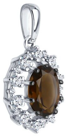 Подвеска Diamant 94-330-02042-4 вес 1.87 г серебро, фианит купить,15390