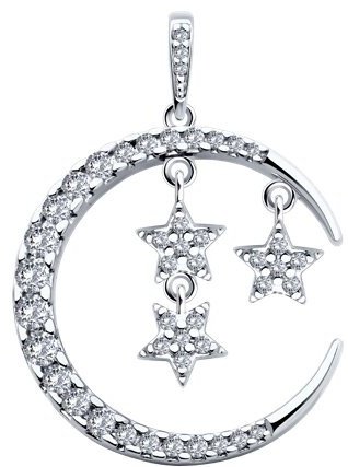 Подвеска SOKOLOV 94033200 вес 3.78 г серебро, фианит купить,22693