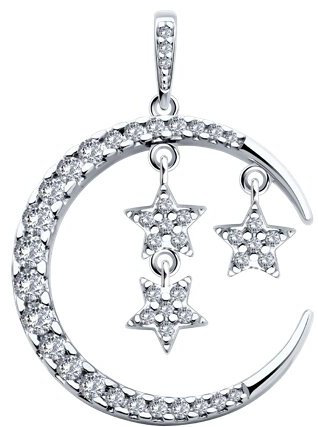 Подвеска SOKOLOV 94033200 вес 3.78 г серебро, фианит купить,22693