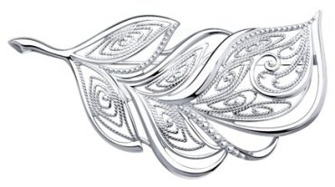 Брошь Diamant 94-140-00700-1 вес 7.18 г серебро, без вставок купить,40014