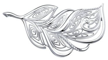 Брошь Diamant 94-140-00700-1 вес 7.18 г серебро, без вставок купить,40014