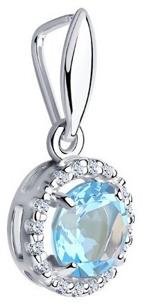Подвеска SOKOLOV 92030328 вес 0.9 г серебро, топаз, фианит купить,7179