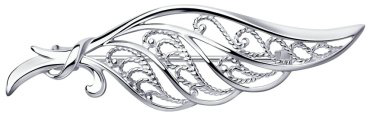 Брошь Diamant 94-140-00712-1 вес 2 г серебро, без вставок купить,13338