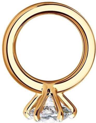 Подвеска Diamant 51-130-01236-1 вес 0.74 г золото, фианит купить,81634