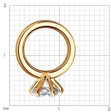 Подвеска Diamant 51-130-01236-1 вес 0.74 г золото, фианит купить,81634