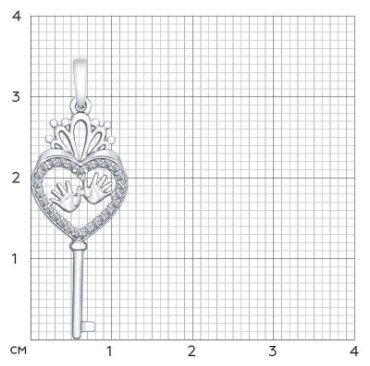 Подвеска SOKOLOV 94031900 вес 1.49 г серебро, фианит купить,9011