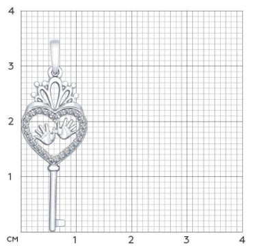 Подвеска SOKOLOV 94031900 вес 1.49 г серебро, фианит купить,9011