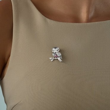 Брошь SOKOLOV 94040177 вес 3.61 г серебро, фианит купить,0