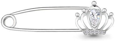 Булавка AQUAMARINE 72689A.5 вес 0.87 г серебро, нанофианит купить,NaN