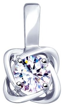 Подвеска SOKOLOV 94032138 вес 0.98 г серебро, фианит купить,9112