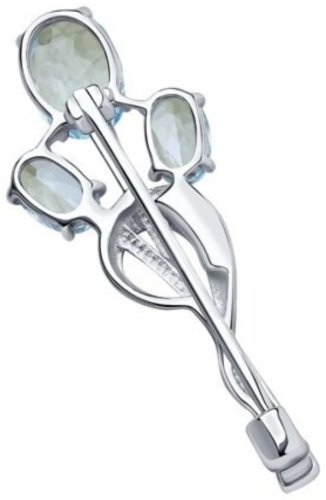 Брошь Diamant 94-340-01165-1 вес 2.41 г серебро, топаз - ForteMarket Брошь Diamant 94-340-01165-1 вес 2.41 г серебро, топаз купить,0