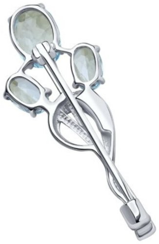 Брошь Diamant 94-340-01165-1 вес 2.41 г серебро, топаз купить,17849
