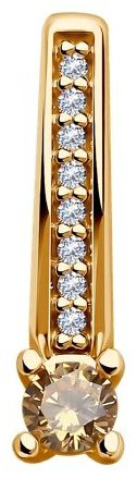 Подвеска Diamant 93-130-01573-2 вес 0.88 г серебро, фианит купить,NaN