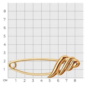 Брошь Diamant 51-140-01669-1 вес 0.89 г золото, без вставок купить,110458