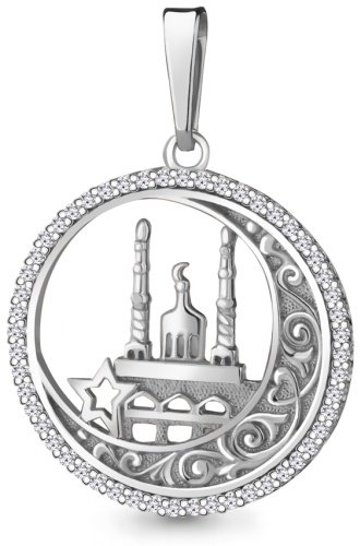 Подвеска AQUAMARINE 22765A.5 вес 2.57 г серебро, фианит купить,19391