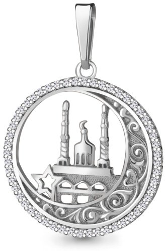 Подвеска AQUAMARINE 22765A.5 вес 2.57 г серебро, фианит купить,19391