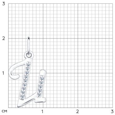 Подвеска SOKOLOV 94031368 вес 0.76 г серебро, фианит купить,NaN