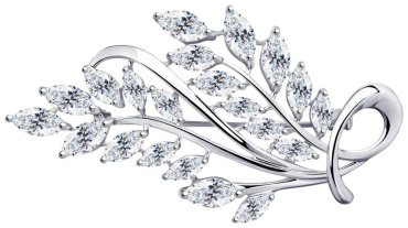 Брошь Diamant 94-140-00485-1 вес 8.45 г серебро, фианит купить,52326