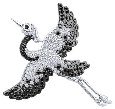 Брошь SOKOLOV 94040353 вес 10.5 г серебро, фианит купить,49998