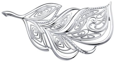 Брошь Diamant 94-140-00700-1 вес 7.3 г серебро, без вставок купить,37055