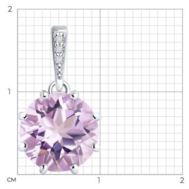 Подвеска Diamant 94-330-02040-2 вес 1.17 г серебро, фианит купить,17359