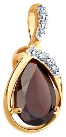 Подвеска Diamant 93-330-01919-1 вес 1.18 г серебро, фианит купить,NaN