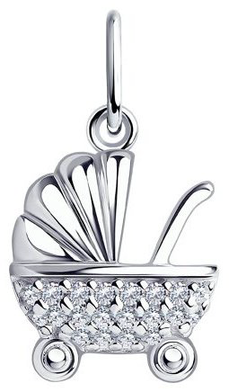 Подвеска Diamant 94-130-01164-1 вес 0.83 г серебро, фианит купить,5499