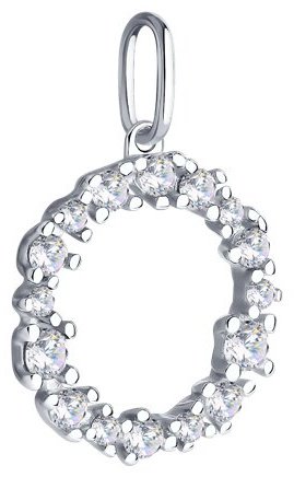 Подвеска SOKOLOV 94032330 вес 1.14 г серебро, фианит купить,NaN