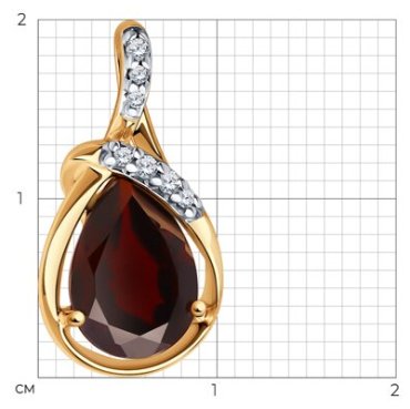 Подвеска Diamant 93-330-01919-1 вес 1.18 г серебро, фианит купить,NaN