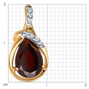Подвеска Diamant 93-330-01919-1 вес 1.18 г серебро, фианит купить,NaN
