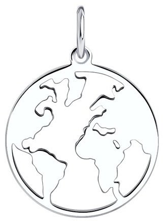 Подвеска SOKOLOV 94032847 вес 0.95 г серебро, без вставок купить,NaN