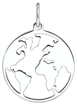 Подвеска SOKOLOV 94032847 вес 0.95 г серебро, без вставок купить,NaN