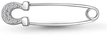 Брошь AQUAMARINE 77468А вес 0.9 г серебро, фианит купить,7028