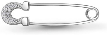 Брошь AQUAMARINE 77468А вес 0.9 г серебро, фианит купить,7028