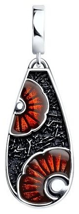 Подвеска Diamant 95-130-01699-1 вес 2.48 г серебро, эмаль купить,NaN