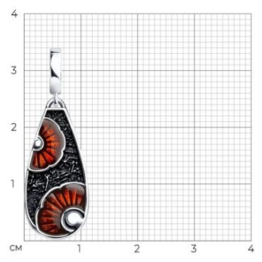 Подвеска Diamant 95-130-01699-1 вес 2.48 г серебро, эмаль купить,NaN
