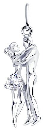Подвеска Diamant 94-130-01195-1 вес 1.56 г серебро, фианит купить,NaN