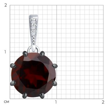Подвеска Diamant 94-330-02040-1 вес 1.28 г серебро, фианит купить,31888