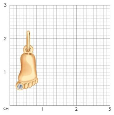 Подвеска SOKOLOV 93030285 вес 0.53 г серебро, фианит купить,5882