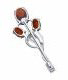 Брошь Diamant 94-340-01165-2 вес 2.4 г серебро, гранат купить,19494