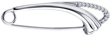 Брошь Diamant 94-140-00639-1 вес 1.6 г серебро, фианит купить,8199
