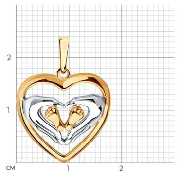 Подвеска Diamant 93-130-01903-1 вес 1.72 г серебро, без вставок купить,NaN