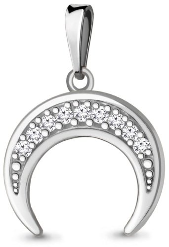 Подвеска AQUAMARINE 24499А вес 1.18 г серебро, фианит
