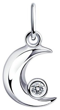 Подвеска Diamant 94-130-01078-1 вес 0.52 г серебро, фианит купить,7355