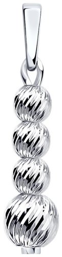Подвеска Diamant 94-130-01457-1 вес 0.79 г серебро, без вставок купить,8123