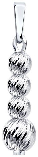 Подвеска Diamant 94-130-01457-1 вес 0.79 г серебро, без вставок купить,8123