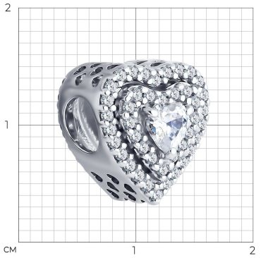 Подвеска SOKOLOV 94033086 вес 2.37 г серебро, фианит купить,9989