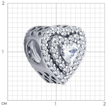 Подвеска SOKOLOV 94033086 вес 2.37 г серебро, фианит купить,9989