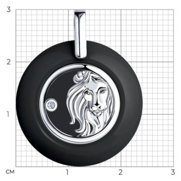 Подвеска Diamant 94-130-01254-1 вес 1.3 г серебро, керамика купить,6463